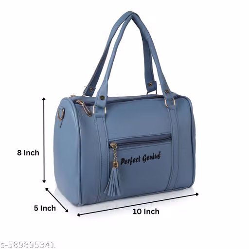Women’s Blue Handbag with Sling Strap, Stylish Shoulder Tote Bag, Zipper Closure, Spacious Ladies Purse for Office, Travel & Daily Use (10 x 8 x 5 Inch)