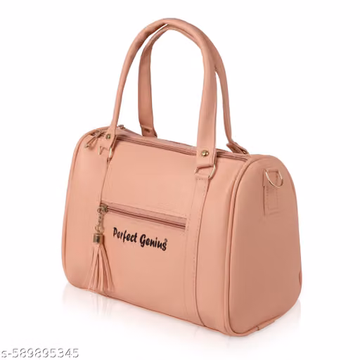 Women’s Peach Handbag with Sling Strap, Stylish Shoulder Tote Bag, Zipper Closure, Spacious Ladies Purse for Office, Travel & Daily Use
