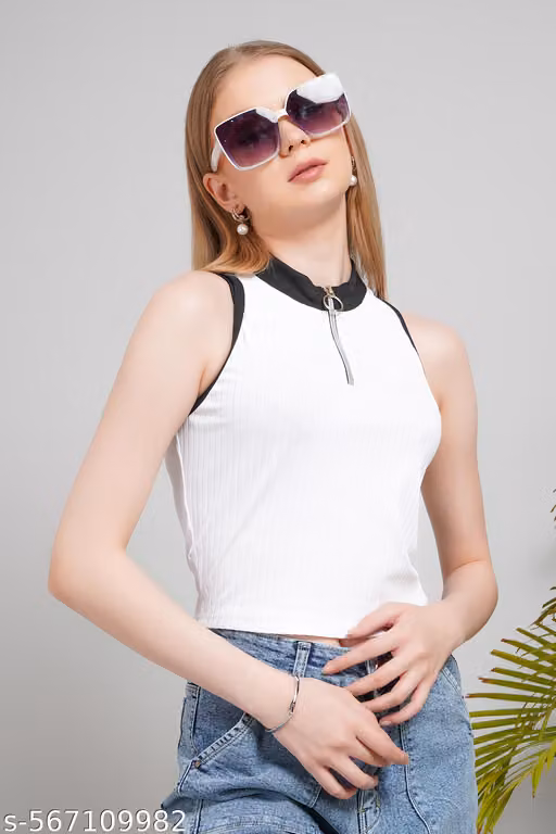 Parkour Round Neck Crop Top