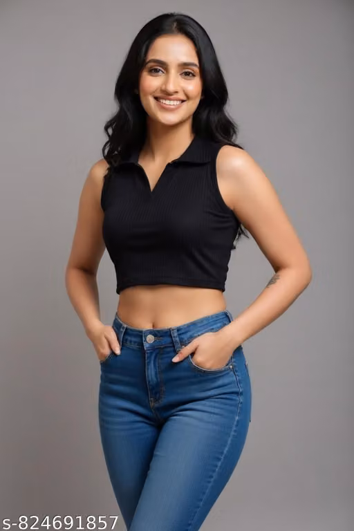Womens Crop Top| Sleeveless Crop Top For Women| Ribbed Top| Summer Crop Top Women| Trendy Crop Top Women| Stylish Women Tank Top