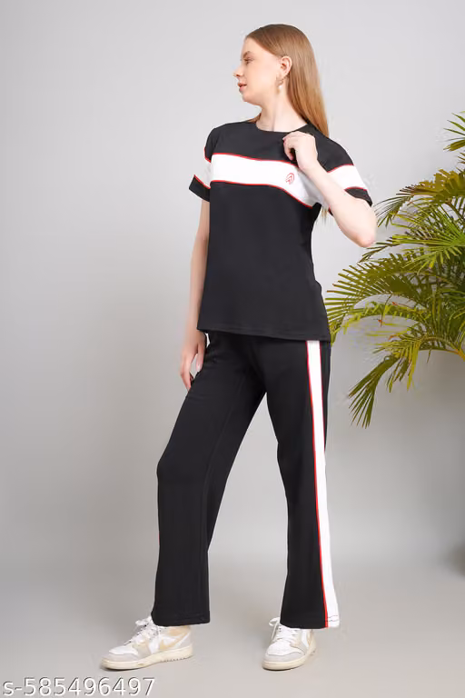 Girls/Womens Co-ords Set| Everyday T-Shirt and Wide-Leg Pants Set| Breezy Days Outfit Set| Soft & Stylish 2-Piece Set| Women's T-Shirt & Loose Pants Set| Relaxed Fit Tee & Pants Outfit
