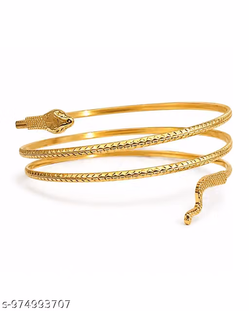 Golden Serpent Wrap Arm Cuff
