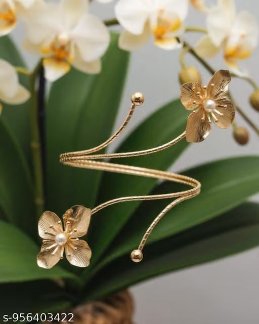 Golden Blossom Upper Arm Bracelet