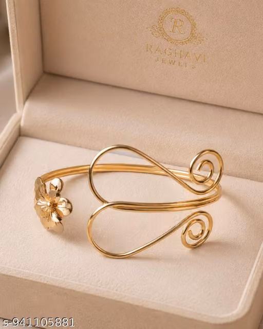 Elegant Floral Spiral Armlet for Women