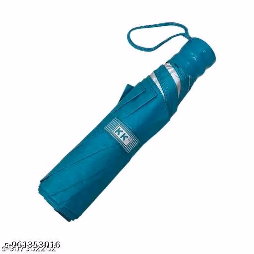 Teal Blue Folding Umbrella for Men & Women | Waterproof Windproof Travel Umbrella | Compact Portable Rain & Sun Protection Umbrella