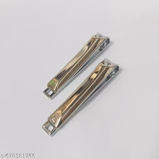 Premium Stainless Steel Nail Cutter Set with Dual Tone Gold Finish (Pack of 2) | Sharp Heavy Duty Fingernail & Toenail Clipper Set for Men & Women | Durable Personal Manicure Care Pedicure Grooming Tool