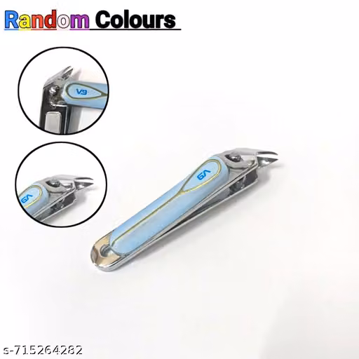 Premium Stainless Steel Nail Cutter – Ultra Sharp Nail Clipper for Fingernails & Toenails | Strong, Durable & Ergonomic Grooming Tool (Random Colour)