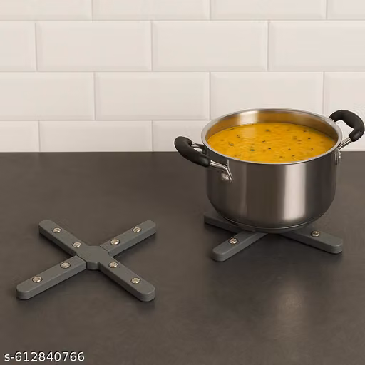 Hotmate Pot Stand Pack of 2 | Foldable Heat Resistant Hot Pad for Kitchen Foldable Kitchen Pot Stand Set | Non Slip Heat Resistant Hotmate Pack of 2