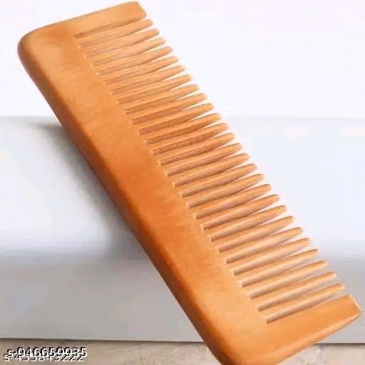 Handcrafted Natural Wooden Wide-Tooth Hair Comb for Men & Women | Anti-Static Detangling & Frizz Control Comb | Gentle Scalp Massage & Daily Hair Styling Tool