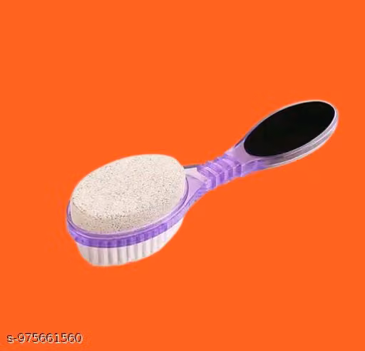 2-in-1 Pumice Stone Foot Scrubber Brush for Dead Skin Removal, Callus Exfoliation & Deep Foot Cleaning