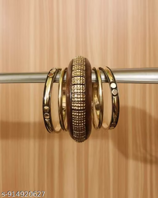 Royal Antique Gold Plated Stackable Bangle Set