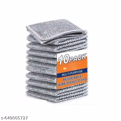 10 Pcs Multipurpose Wire Dishcloth | Non Scratch Utensil Cleaning Scrubber Kitchen Scrubber Pack of 10 | Wire Dish Wash Cloth for Utensil Cleaning
