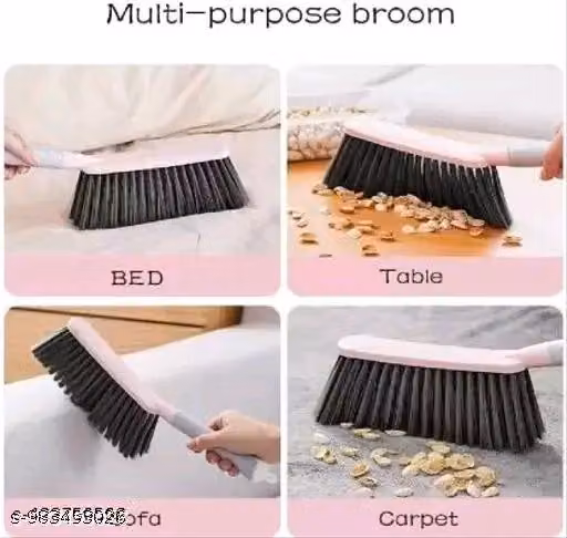 Multipurpose Cleaning Brush for Home | Soft Bristle Dust Cleaning Brush for Bed, Sofa, Table & Carpet | Handheld Household Cleaning Broom