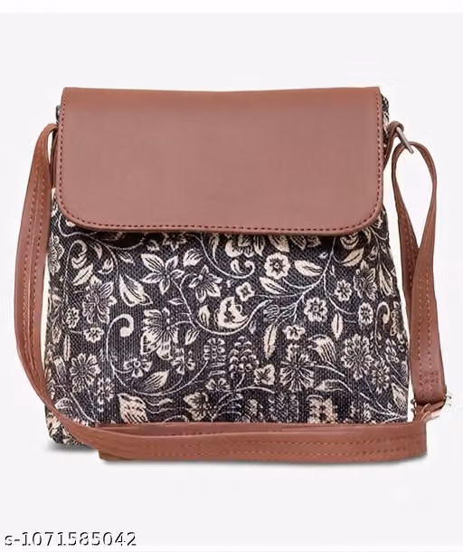 Jute Sling Bag – Floral Printed