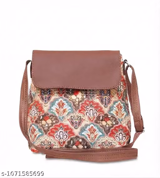 Jute Sling Bag – Floral Printed