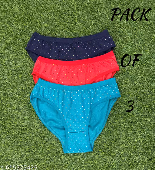 Women’s Cotton Polka Dot Hipster Panty Combo – Pack of 3 (Multicolor)
