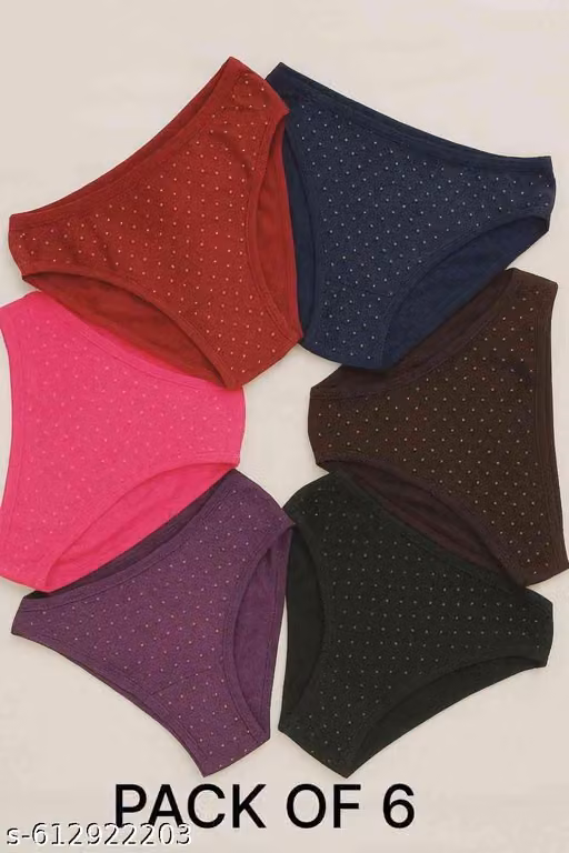 COTTON PENTY PACK OF 6 MULTI COLOUR