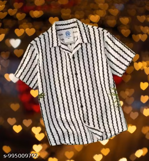 Crochet Net Men's Half Sleeve Shirts