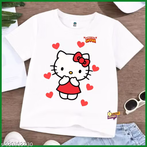 New Tranding Printed White T-shirt For Boys And Girls