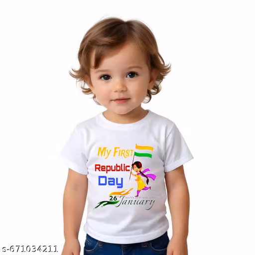 First Republic Day Printed T-shirt For Boys And Girls