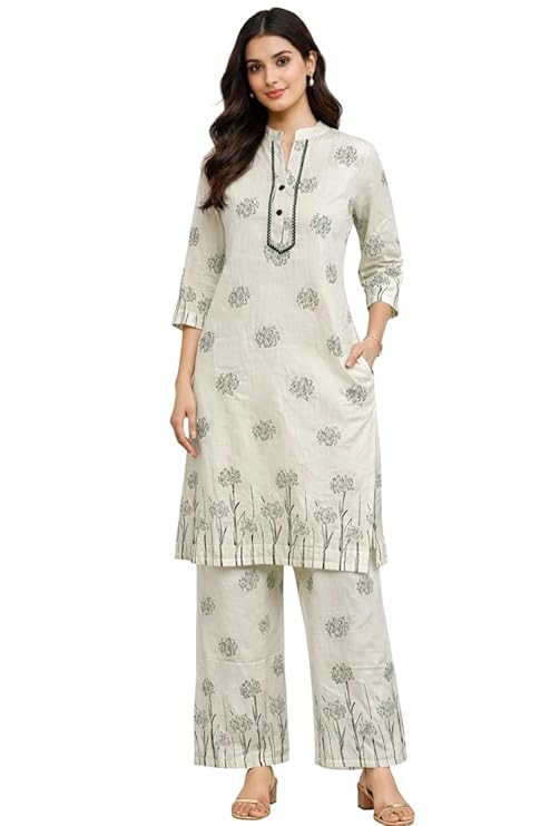 Elegant Floral Kurta Set For Women