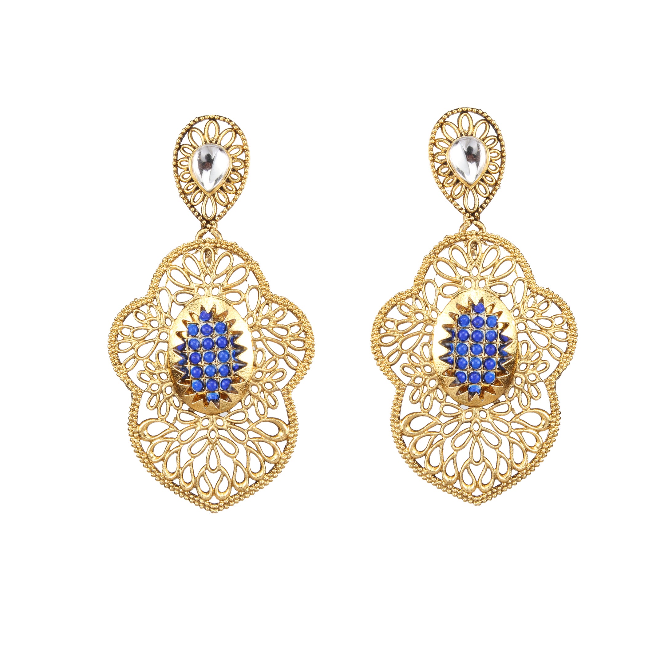 the99jewel-gold-plated-ethnic-blue-dangler-earrings-1307327