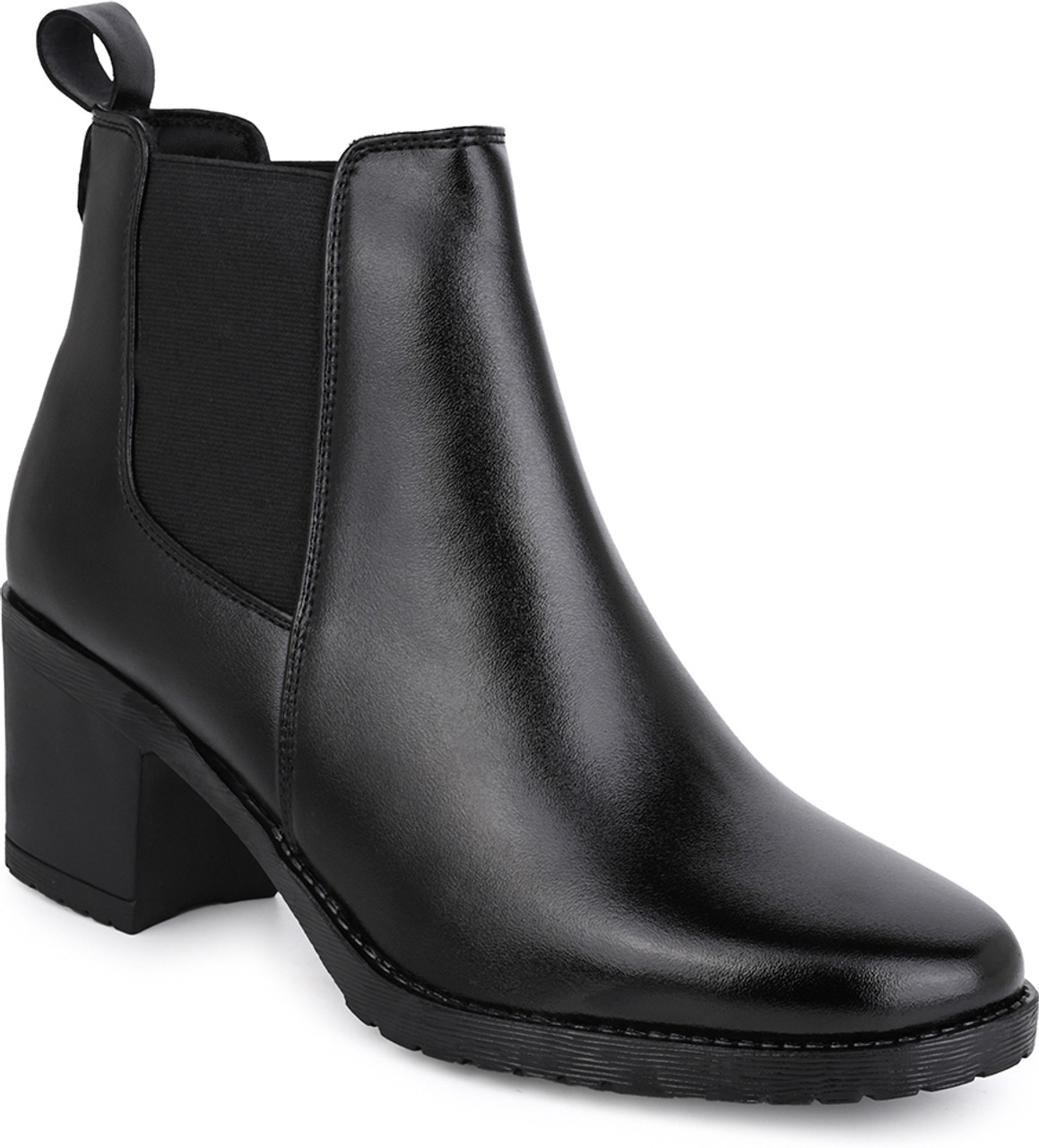Big Liner Stylish Girl’s High Heel Comfortable Out Door Ankle Length Light Weight Casual Boots For Women (Black , 3)