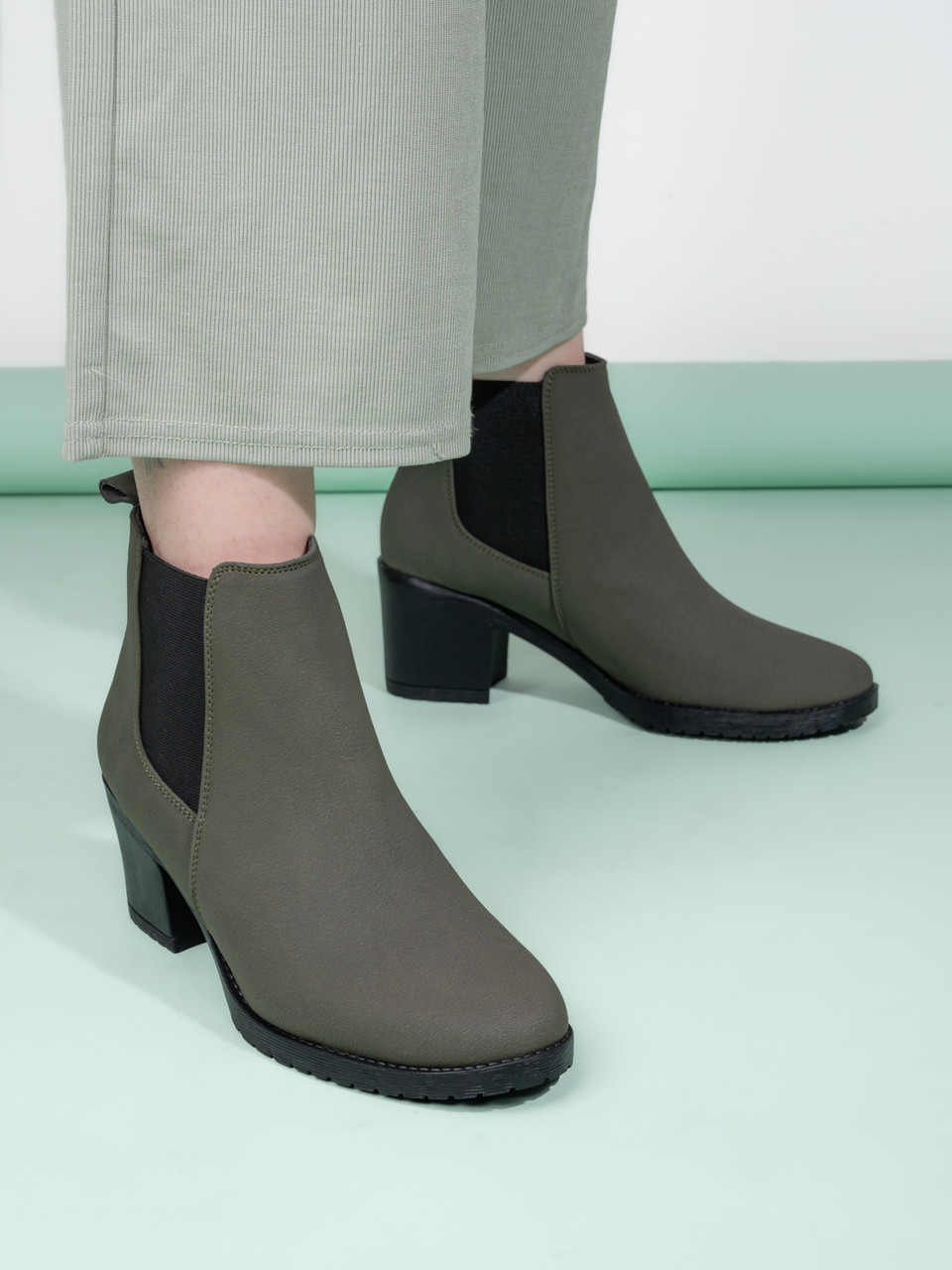 Big Liner Casual,Party Wear, Daily Wear, Trendy, Comfortable Stylish Boots for Girls Boots For Women (Olive , 6)
