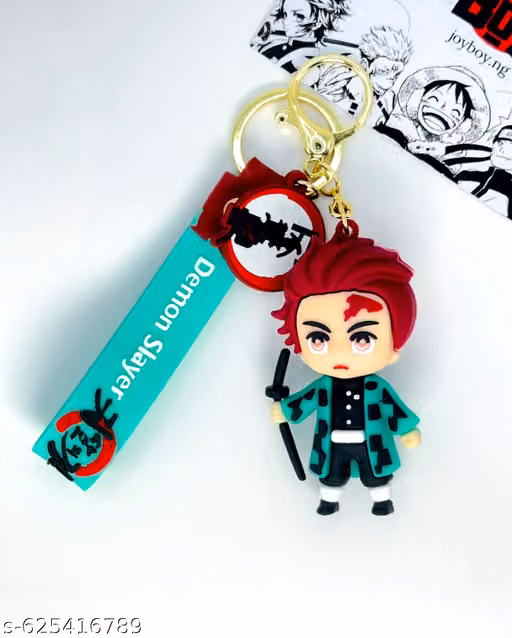 Demon Slayer Tanjiro Kamado Keychain 3D Anime Keychain Demon Slayer Key Chain