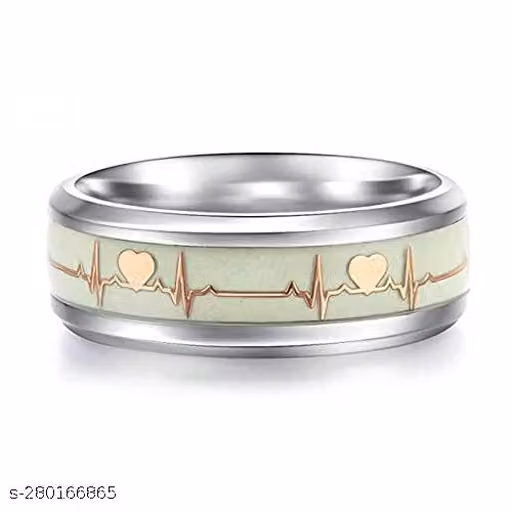 Ring Men's Shine Rings Wedding Bands Ring for Men, Boy and women Grade 3016 Stainless Steel Jewelry Gift Comfort Fit (White)
