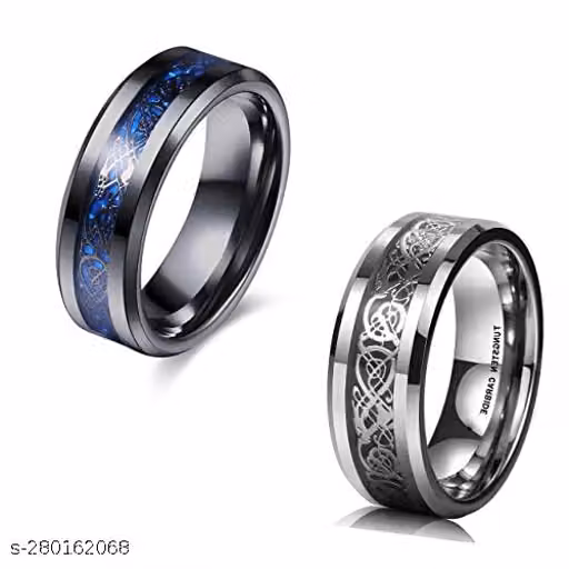 Ring Men's Shine Rings Wedding Bands Ring for Men, Boy and women Grade 3016 Stainless Steel Jewelry Gift Comfort Fit, Wedding Ring (Silver, Black)