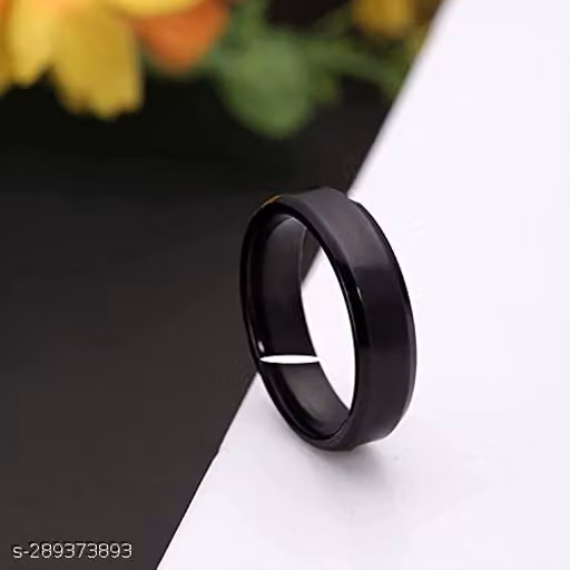 Black Thum Ring for Men and Boys 316 Stainless Steel Jewelry Gift Comfort Fit | Fashionable Ring For Men | Perfect Gift For best Friends (Pack of 1-Black Thum Ring)