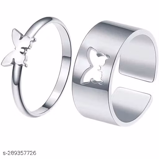 Shine Butterfly Rings for Couple Grade 