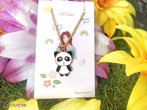 Cute Panda Pendant Necklace for Girls & Women