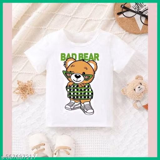 New Trandy Printed White T-shirt For Boys And Girls