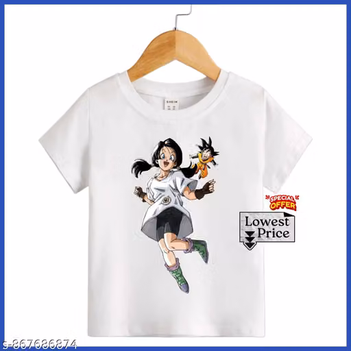 New Trendy Printed White T-Shirt for Boys & Girls | Round Neck
