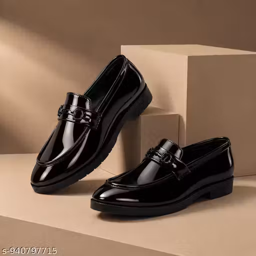 Men’s Premium Glossy Black Formal Loafers