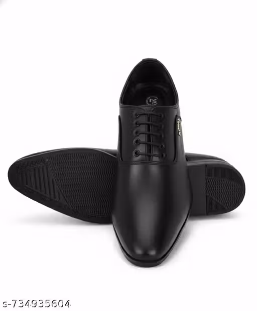 Men’s Premium Black Formal Oxford Shoes | Classic Lace-Up Office & Party Wear | Comfortable & Durable