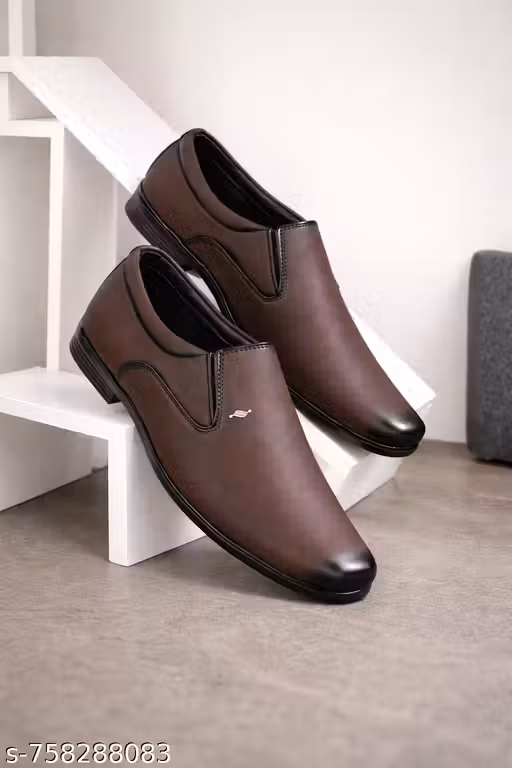 Men’s Premium Brown Slip-On Formal Shoes | Elegant Office & Party Wear Comfort Shoes