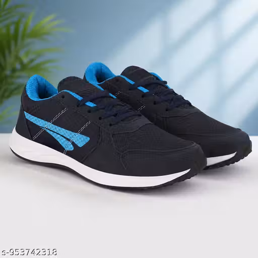 Sports Shoes with Laces for Running, Jogging and Walking, Lightweight and Comfortable Shoes with Upper Mesh Fabric for Men & Boys