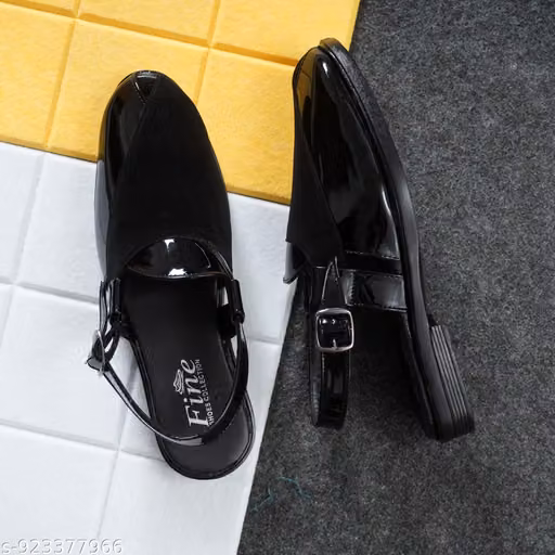 Fabulous Men's Black Peshawari Sandal For Men's