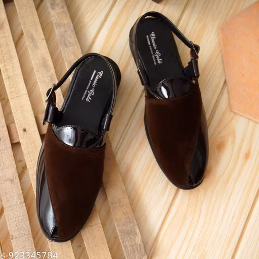 Fashionable Men's Black Peshawari Sandal For Men's