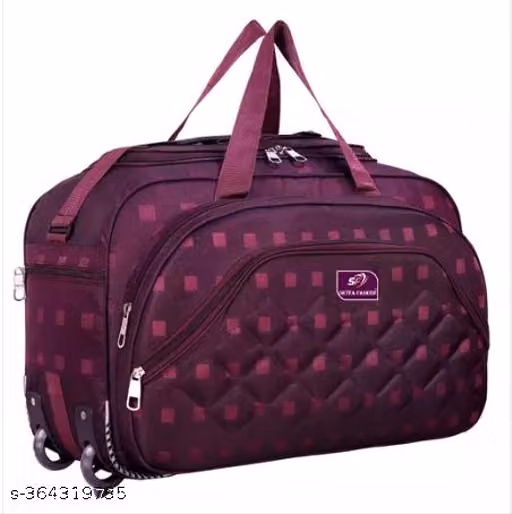 Large Travel Duffle Bag with Wheels & Multiple Compartments