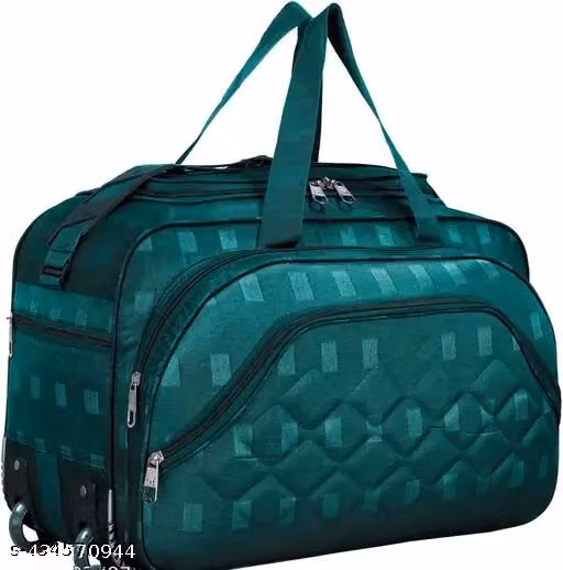 Large Travel Duffle Bag with Wheels & Multiple Compartments
