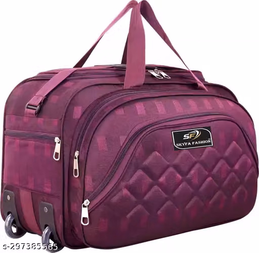 Large Travel Duffle Bag with Wheels & Multiple Compartments
