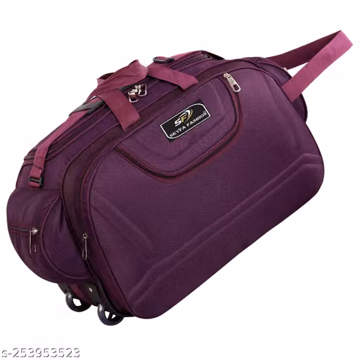Large Wheeled Travel Duffle Bag with Multiple Compartments