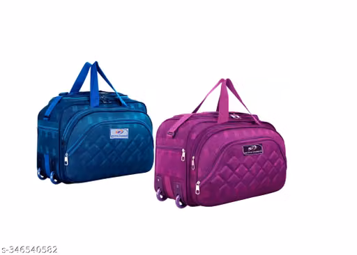 Large Travel Duffle Bag with Wheels & Multiple Compartments