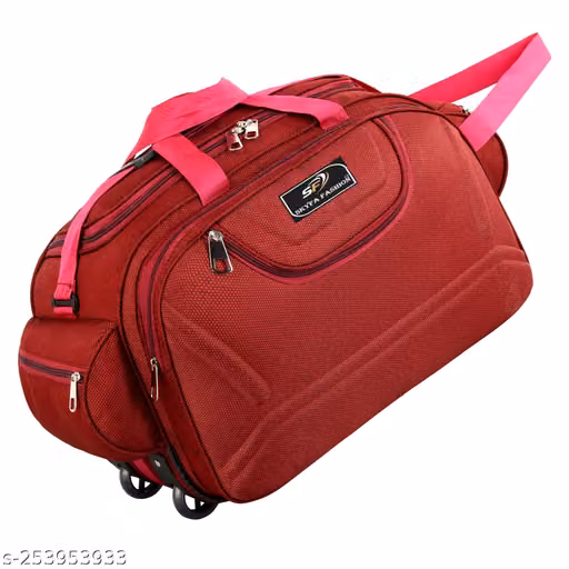 Large Travel Duffle Bag with Wheels & Multiple Compartments