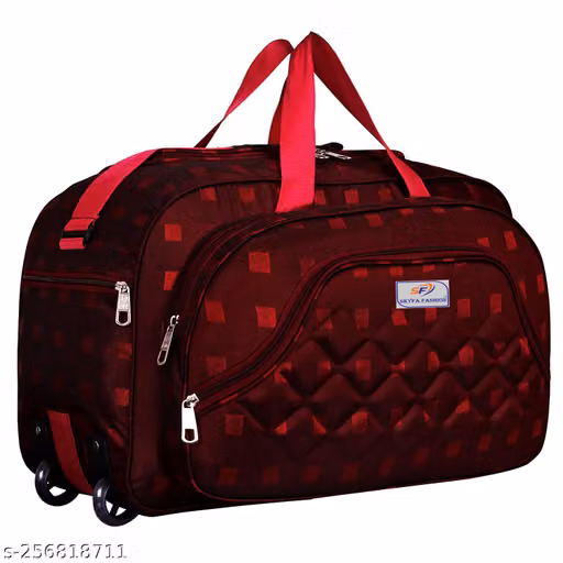 Large Travel Duffle Bag with Wheels & Multiple Compartments