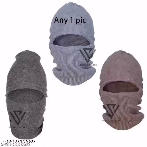 Raur Men's Cotton Checked Woollen Monkey Cap | Winter Cap